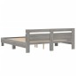 vidaXL Bettgestell mit Kopfteil Grau Sonoma 200x200cm Holzwerkstoff vidaXL Bettgestell mit Kopfteil Grau Sonoma 200x200cm Holzwerkstoff