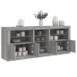 vidaXL Sideboard mit LED-Leuchten Grau Sonoma 162x37x67 cm vidaXL Sideboard mit LED-Leuchten Grau Sonoma 162x37x67 cm