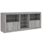 vidaXL Sideboard mit LED-Leuchten Grau Sonoma 162x37x67 cm vidaXL Sideboard mit LED-Leuchten Grau Sonoma 162x37x67 cm
