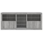 vidaXL Sideboard mit LED-Leuchten Grau Sonoma 162x37x67 cm vidaXL Sideboard mit LED-Leuchten Grau Sonoma 162x37x67 cm