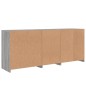 vidaXL Sideboard mit LED-Leuchten Grau Sonoma 162x37x67 cm vidaXL Sideboard mit LED-Leuchten Grau Sonoma 162x37x67 cm