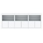 vidaXL Sideboard mit LED-Leuchten Weiß 181,5x37x67 cm vidaXL Sideboard mit LED-Leuchten Weiß 181,5x37x67 cm