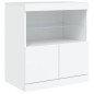 vidaXL Sideboard mit LED-Leuchten Weiß 181,5x37x67 cm vidaXL Sideboard mit LED-Leuchten Weiß 181,5x37x67 cm