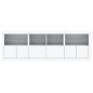 vidaXL Sideboard mit LED-Leuchten Weiß 202x37x67 cm vidaXL Sideboard mit LED-Leuchten Weiß 202x37x67 cm