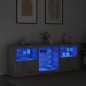 vidaXL Sideboard mit LED-Leuchten Betongrau 181,5x37x67 cm vidaXL Sideboard mit LED-Leuchten Betongrau 181,5x37x67 cm