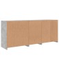 vidaXL Sideboard mit LED-Leuchten Betongrau 181,5x37x67 cm vidaXL Sideboard mit LED-Leuchten Betongrau 181,5x37x67 cm