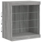 vidaXL Sideboard mit LED-Leuchten Grau Sonoma 181,5x37x67 cm vidaXL Sideboard mit LED-Leuchten Grau Sonoma 181,5x37x67 cm