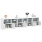 vidaXL Sideboard mit LED-Leuchten Weiß 283x37x67 cm vidaXL Sideboard mit LED-Leuchten Weiß 283x37x67 cm
