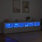 vidaXL Sideboard mit LED-Leuchten Weiß 283x37x67 cm vidaXL Sideboard mit LED-Leuchten Weiß 283x37x67 cm