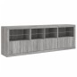 vidaXL Sideboard mit LED-Leuchten Grau Sonoma 202x37x67 cm vidaXL Sideboard mit LED-Leuchten Grau Sonoma 202x37x67 cm