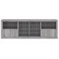 vidaXL Sideboard mit LED-Leuchten Grau Sonoma 202x37x67 cm vidaXL Sideboard mit LED-Leuchten Grau Sonoma 202x37x67 cm