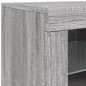 vidaXL Sideboard mit LED-Leuchten Grau Sonoma 202x37x67 cm vidaXL Sideboard mit LED-Leuchten Grau Sonoma 202x37x67 cm