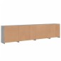 vidaXL Sideboard mit LED-Leuchten Grau Sonoma 283x37x67 cm vidaXL Sideboard mit LED-Leuchten Grau Sonoma 283x37x67 cm