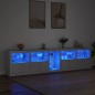 vidaXL Sideboard mit LED-Leuchten Weiß 283x37x67 cm vidaXL Sideboard mit LED-Leuchten Weiß 283x37x67 cm