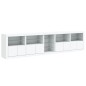 vidaXL Sideboard mit LED-Leuchten Weiß 283x37x67 cm vidaXL Sideboard mit LED-Leuchten Weiß 283x37x67 cm