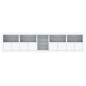 vidaXL Sideboard mit LED-Leuchten Weiß 283x37x67 cm vidaXL Sideboard mit LED-Leuchten Weiß 283x37x67 cm