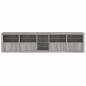 vidaXL Sideboard mit LED-Leuchten Grau Sonoma 283x37x67 cm vidaXL Sideboard mit LED-Leuchten Grau Sonoma 283x37x67 cm