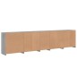 vidaXL Sideboard mit LED-Leuchten Grau Sonoma 283x37x67 cm vidaXL Sideboard mit LED-Leuchten Grau Sonoma 283x37x67 cm