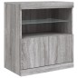 vidaXL Sideboard mit LED-Leuchten Grau Sonoma 283x37x67 cm vidaXL Sideboard mit LED-Leuchten Grau Sonoma 283x37x67 cm