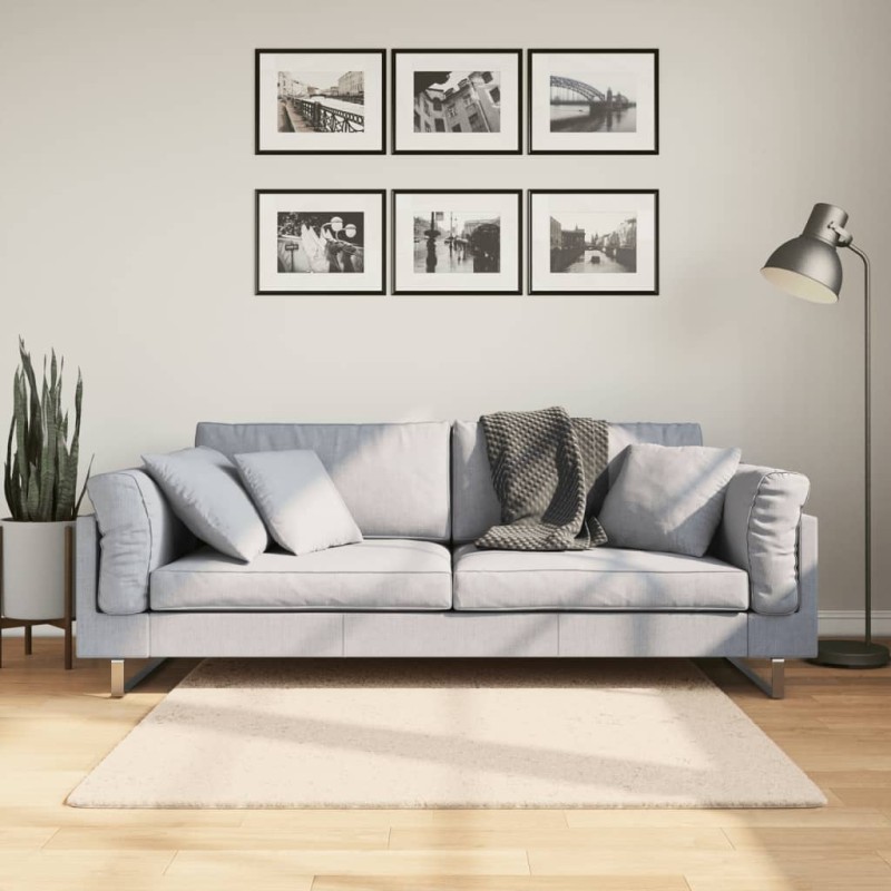 vidaXL Teppich HUARTE Kurzflor Weich und Waschbar Beige 120x120 cm vidaXL Teppich HUARTE Kurzflor Weich und Waschbar Beige 120x120 cm
