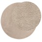 vidaXL Teppich HUARTE Kurzflor Weich und Waschbar Sandfarben Ø 100 cm vidaXL Teppich HUARTE Kurzflor Weich und Waschbar Sandfarben Ø 100 cm