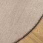 vidaXL Teppich HUARTE Kurzflor Weich und Waschbar Sandfarben Ø 100 cm vidaXL Teppich HUARTE Kurzflor Weich und Waschbar Sandfarben Ø 100 cm