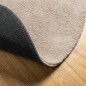 vidaXL Teppich HUARTE Kurzflor Weich und Waschbar Sandfarben Ø 100 cm vidaXL Teppich HUARTE Kurzflor Weich und Waschbar Sandfarben Ø 100 cm