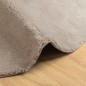 vidaXL Teppich HUARTE Kurzflor Weich und Waschbar Sandfarben Ø 100 cm vidaXL Teppich HUARTE Kurzflor Weich und Waschbar Sandfarben Ø 100 cm