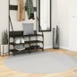 vidaXL Teppich HUARTE Kurzflor Weich und Waschbar Grau Ø 160 cm vidaXL Teppich HUARTE Kurzflor Weich und Waschbar Grau Ø 160 cm