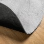 vidaXL Teppich HUARTE Kurzflor Weich und Waschbar Grau Ø 160 cm vidaXL Teppich HUARTE Kurzflor Weich und Waschbar Grau Ø 160 cm