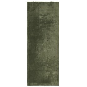vidaXL Teppich HUARTE Kurzflor Weich und Waschbar Waldgrün 80x200 cm