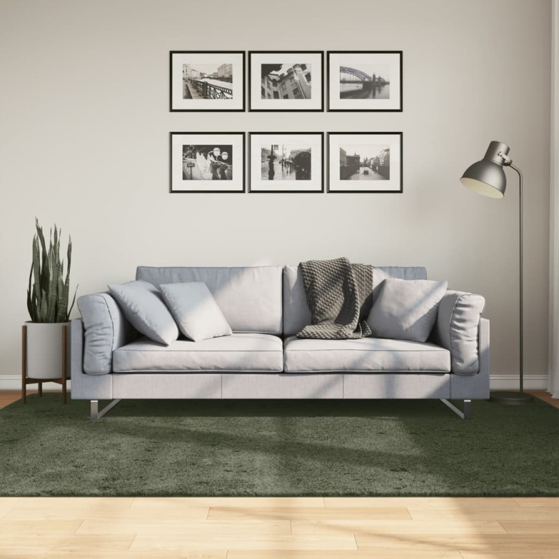 vidaXL Teppich HUARTE Kurzflor Weich und Waschbar Waldgrün 160x230 cm vidaXL Teppich HUARTE Kurzflor Weich und Waschbar Waldgrün 160x230 cm