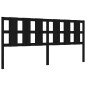 Massivholzbett mit Kopfteil Schwarz 200x200 cm Massivholzbett mit Kopfteil Schwarz 200x200 cm