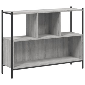 vidaXL Bücherregal Grau Sonoma 102x28x77,5 cm Holzwerkstoff