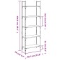vidaXL Bücherregal 5 Böden Braun Eichen-Optik 60,5x24x166,5 cm vidaXL Bücherregal 5 Böden Braun Eichen-Optik 60,5x24x166,5 cm