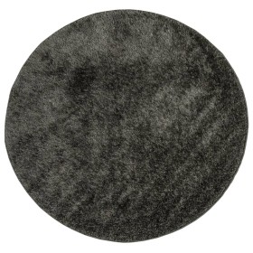 vidaXL Teppich ISTAN Hochflor Glänzend Anthrazit Ø 100 cm