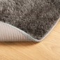 vidaXL Teppich ISTAN Hochflor Glänzend Grau Ø 160 cm vidaXL Teppich ISTAN Hochflor Glänzend Grau Ø 160 cm