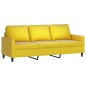 vidaXL 3-Sitzer-Sofa mit Hocker Gelb 180 cm Samt vidaXL 3-Sitzer-Sofa mit Hocker Gelb 180 cm Samt