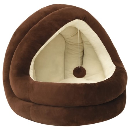 vidaXL Katzenbett 50x50x45 cm Braun und Creme