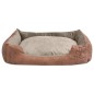 vidaXL Hundebett mit Kissen PU Kunstleder Größe L Beige vidaXL Hundebett mit Kissen PU Kunstleder Größe L Beige