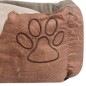 vidaXL Hundebett mit Kissen PU Kunstleder Größe L Beige vidaXL Hundebett mit Kissen PU Kunstleder Größe L Beige