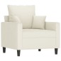vidaXL 3-tlg. Sofagarnitur mit Kissen Creme Samt vidaXL 3-tlg. Sofagarnitur mit Kissen Creme Samt