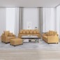 vidaXL 4-tlg. Sofagarnitur mit Kissen Braun Samt vidaXL 4-tlg. Sofagarnitur mit Kissen Braun Samt
