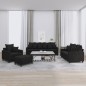 vidaXL 4-tlg. Sofagarnitur mit Kissen Schwarz Samt vidaXL 4-tlg. Sofagarnitur mit Kissen Schwarz Samt