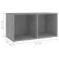 vidaXL TV-Schränke 2 Stk. Betongrau 72x35x36,5 cm Holzwerkstoff vidaXL TV-Schränke 2 Stk. Betongrau 72x35x36,5 cm Holzwerkstoff