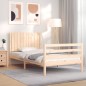 vidaXL Massivholzbett mit Kopfteil 100x200 cm vidaXL Massivholzbett mit Kopfteil 100x200 cm