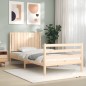 vidaXL Massivholzbett mit Kopfteil 100x200 cm vidaXL Massivholzbett mit Kopfteil 100x200 cm