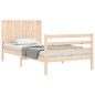 vidaXL Massivholzbett mit Kopfteil 100x200 cm vidaXL Massivholzbett mit Kopfteil 100x200 cm