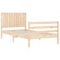 vidaXL Massivholzbett mit Kopfteil 100x200 cm vidaXL Massivholzbett mit Kopfteil 100x200 cm