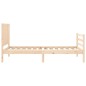 vidaXL Massivholzbett mit Kopfteil 100x200 cm vidaXL Massivholzbett mit Kopfteil 100x200 cm